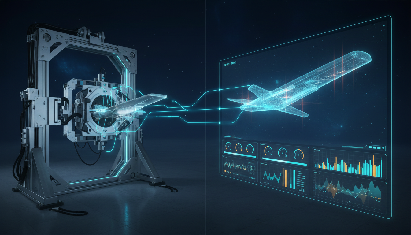 Digital Twin aerospace interface for monitoring Aerospace Safety Compliance real-time fatigue life prediction and certification tracking dashboard